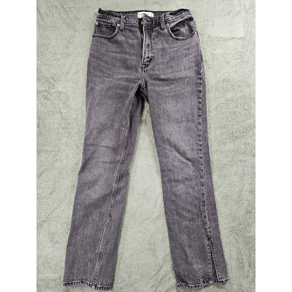 NWOT Abercrombie & Fitch Women's Jeans Sz 26/2 90's Straight High Rise Black